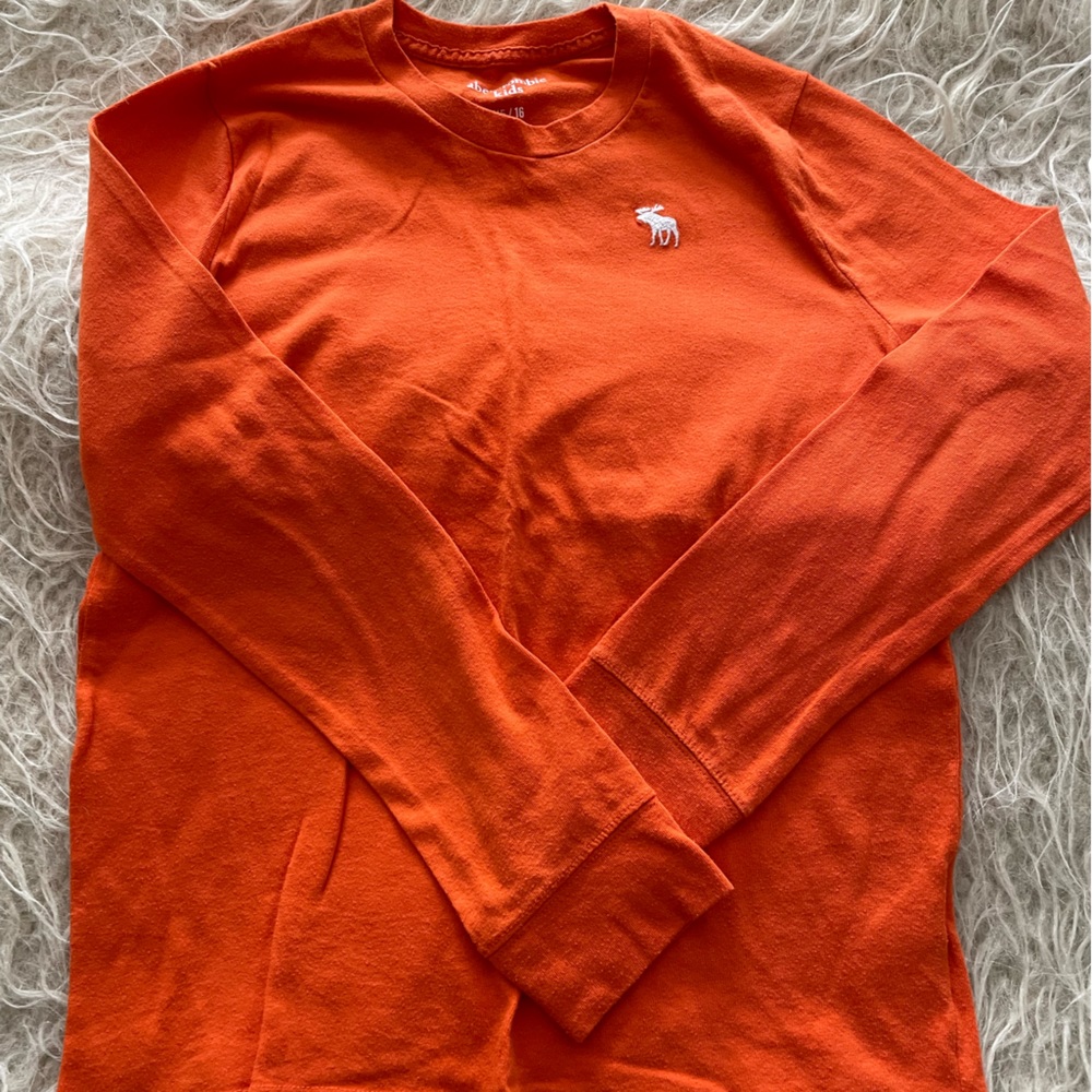 Bright orange cotton tee by abercrombie kids